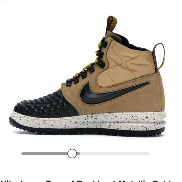 COLLECTABLE! Nike Lunar Force 1 Duckboot Metallic Gold - Picture 5 of 10